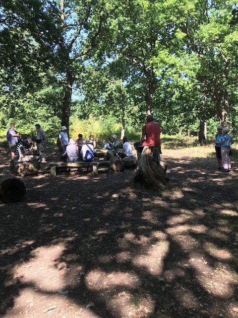 Walking group in Bostall Woods